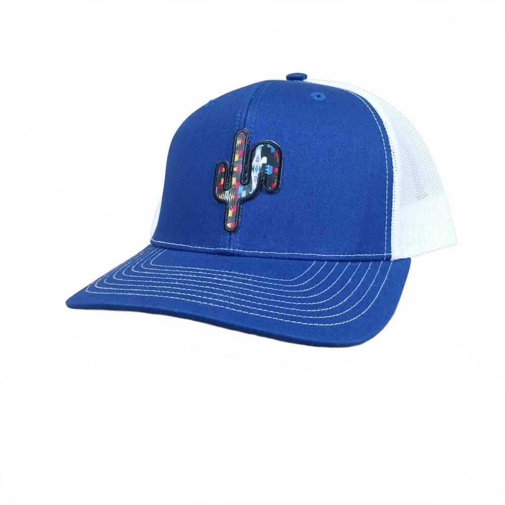 NEW CACTUS ALLEY HAT CO men's southwest brand patch cap in royal blue